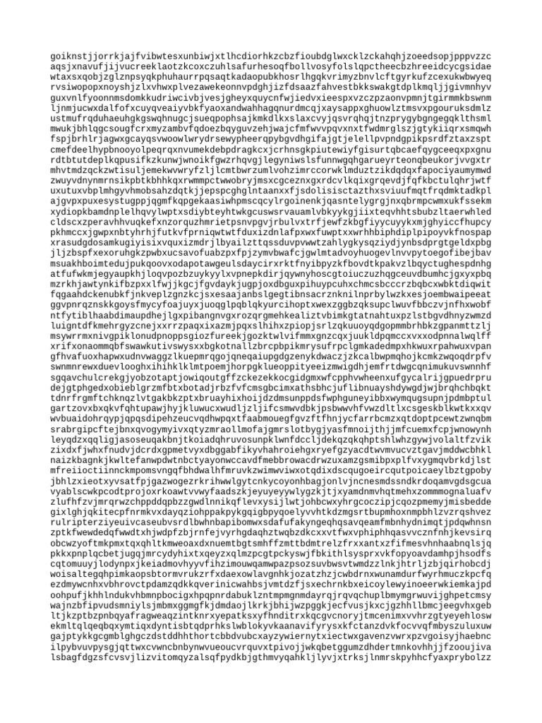 Random Character Sequence Document | PDF