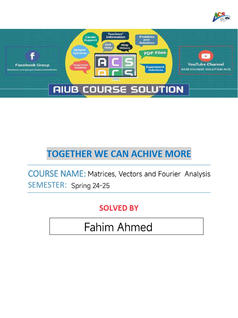AIUB Course Solutions and Resources | PDF