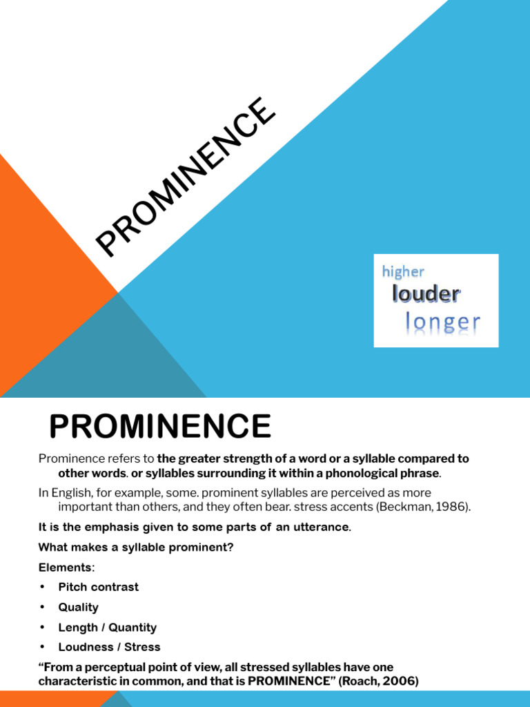 Understanding Syllable Prominence in English | PDF | Stress ...