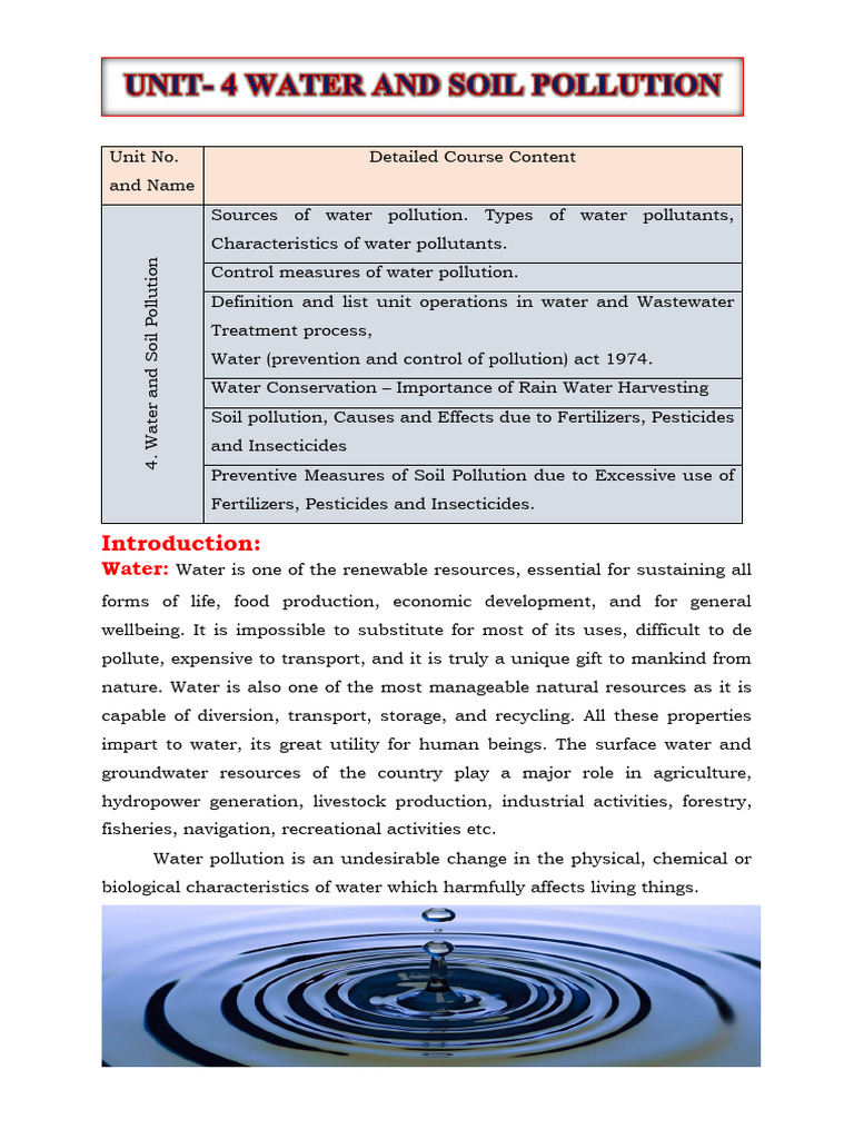 Water and Soil Pollution Control Measures | PDF | Soil | Water Pollution