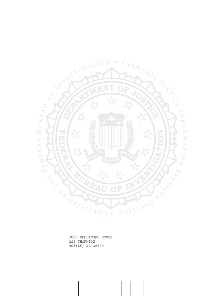 FBI Record for Joel Dembinsky Goode | PDF | American Government ...