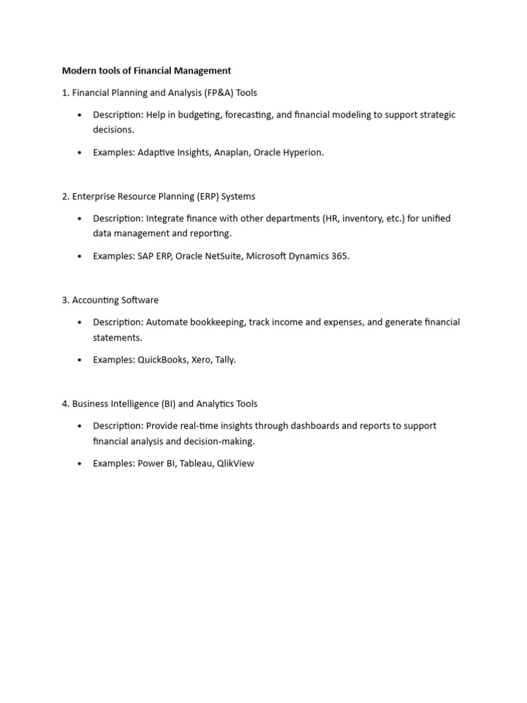Modern Tools of Financial Management | PDF