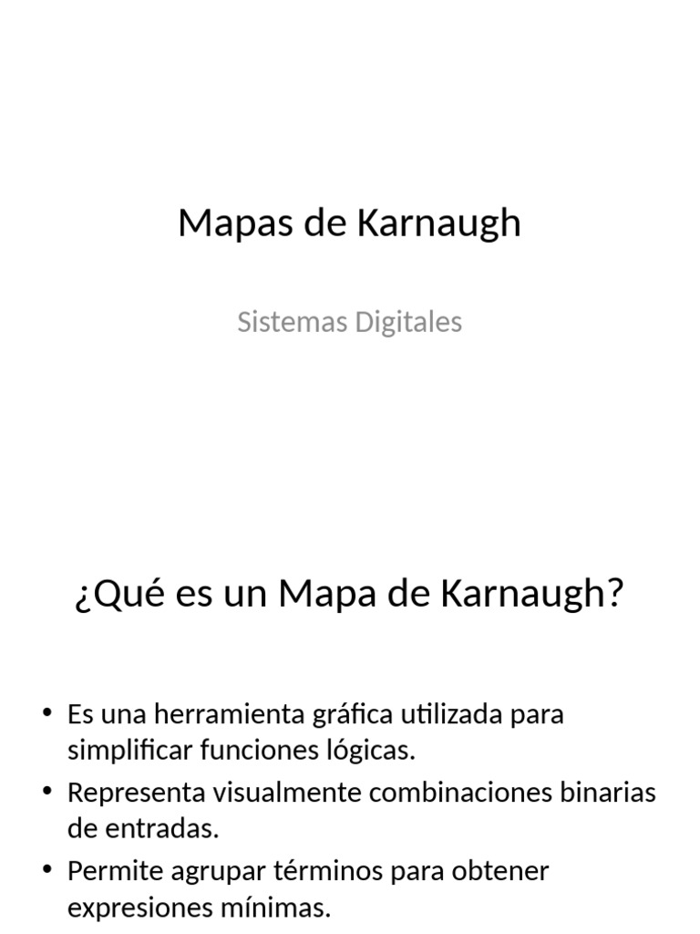 Guía de Mapas de Karnaugh en Sistemas Digitales | PDF