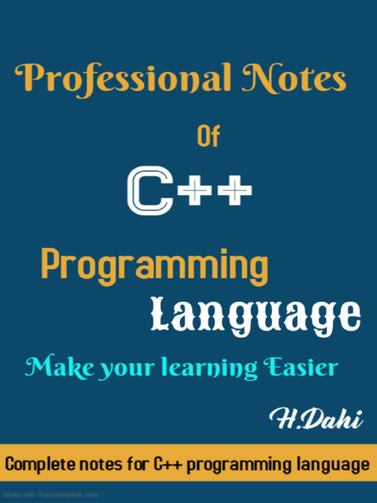 Professional Notes of C Programmming Language A Book of Notes Learn C ...