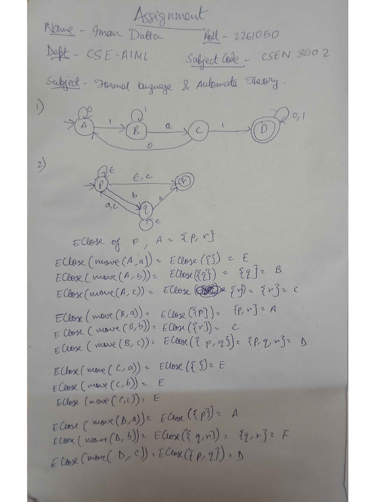 Automata Assignment | PDF