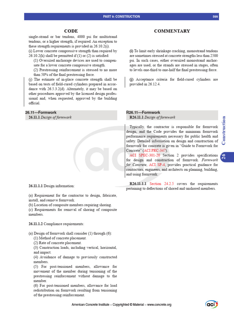 ACI 318-25: Concrete Construction Code | PDF | Prestressed Concrete ...