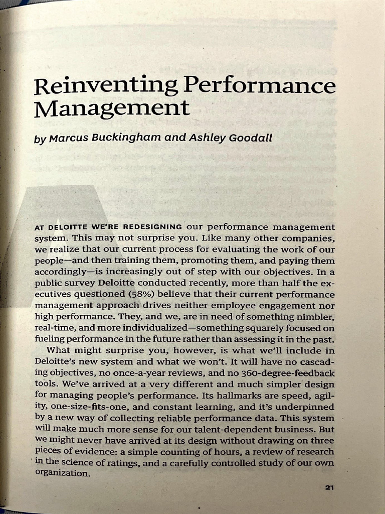 Reinventing Performance Management By Hbr Pdf