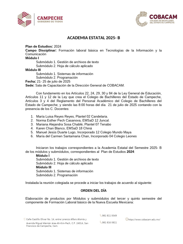 Plan de Estudios TIC 2024 - Academia Estatal | PDF | Plan de estudios ...