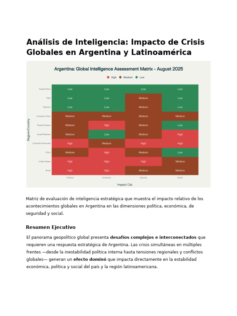 Crisis Global y su Impacto en Argentina | PDF | America latina | Venezuela