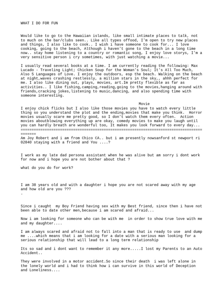 Chatting Format | PDF | Love