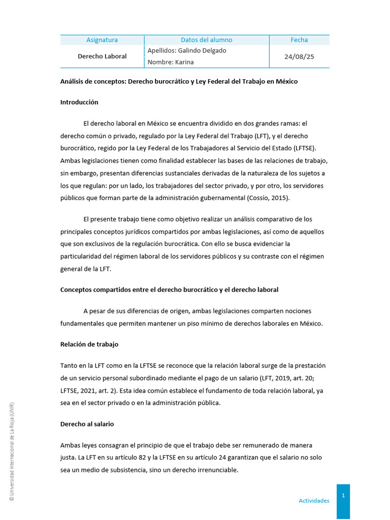 Análisis del Derecho Laboral en México | PDF | Derecho laboral | Salario