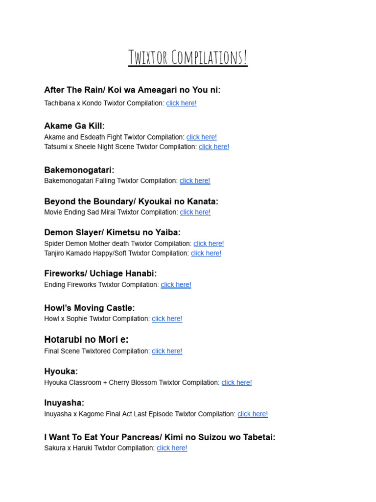 Twixtor Compilation Links and Info | PDF