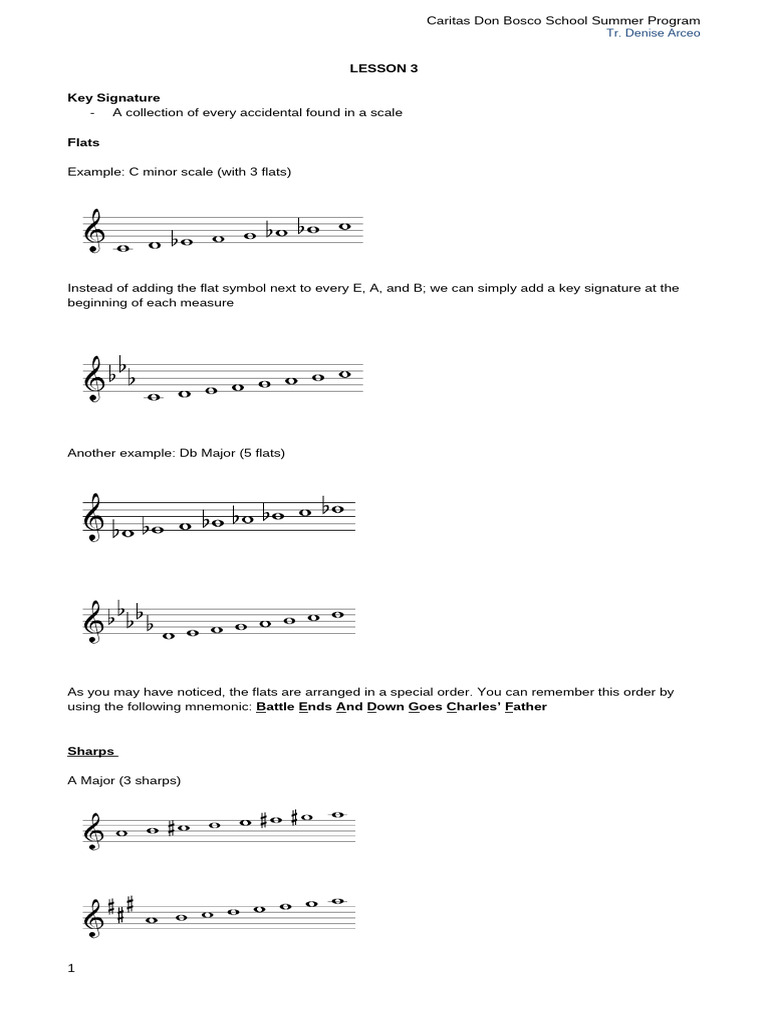 Understanding Key Signatures in Music | PDF | Minor Scale | Musical ...
