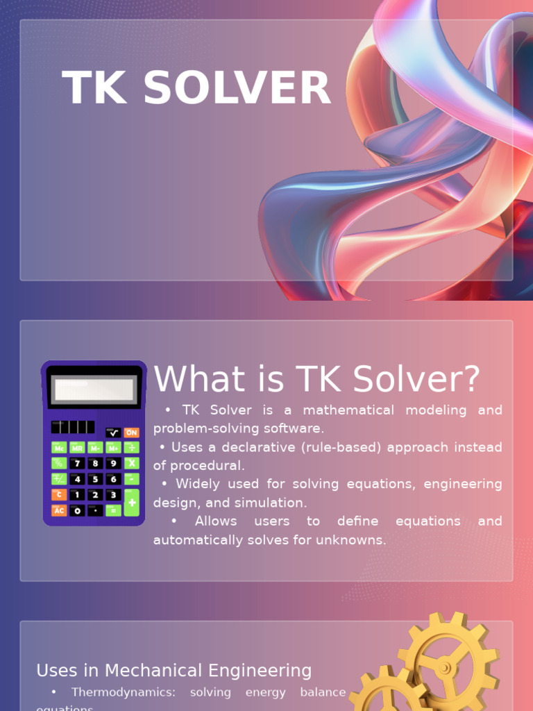 TK Solver for Mechanical Engineering | PDF
