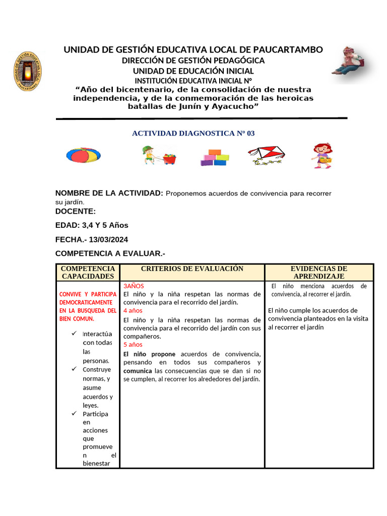 Actividad #03 | PDF | Educación de la primera infancia | Maestros