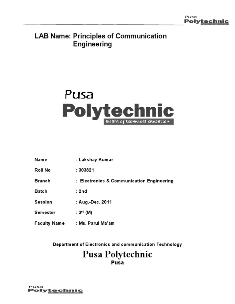 LAB Front Page | PDF