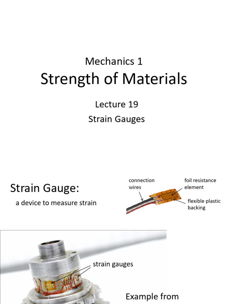 Strain Gauge Measurement Techniques | PDF | Bending | Electricity