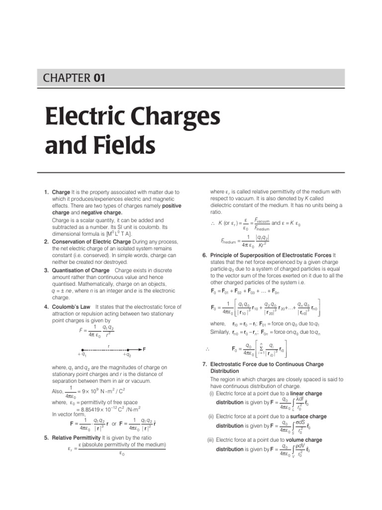 Fundamentals of Electrostatics | PDF | Electric Field | Electric Charge
