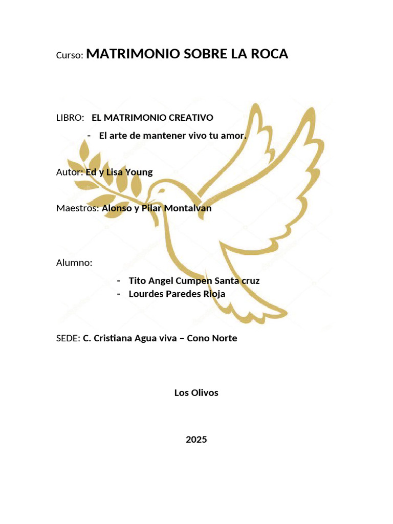 Conflicto Creativo en el Matrimonio | PDF | Cristo (título) | Amor