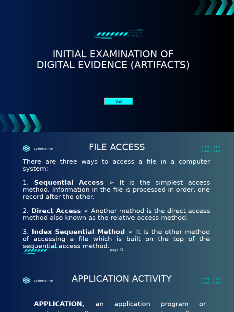 Initial Examination of Digital Evidence Artifacts | PDF | Computer File ...