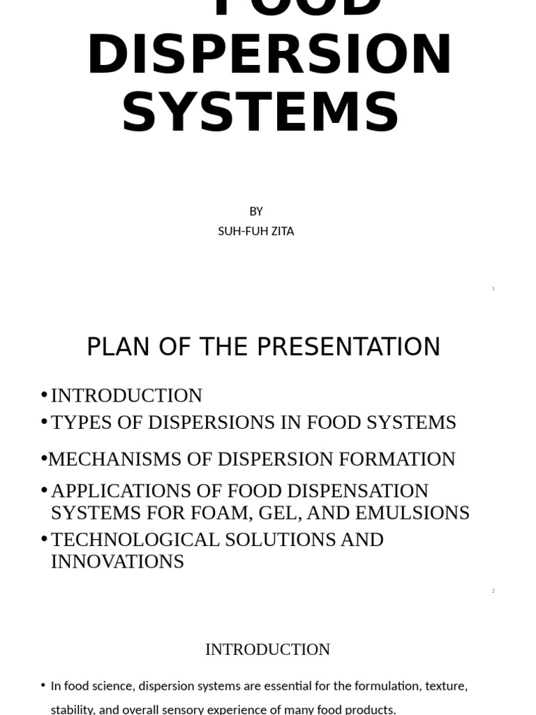 Food Dispersion Systems Explained | PDF | Colloid | Emulsion
