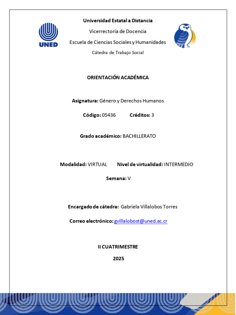 Género y Derechos Humanos en UNED | PDF | Estudios de género | Feminismo