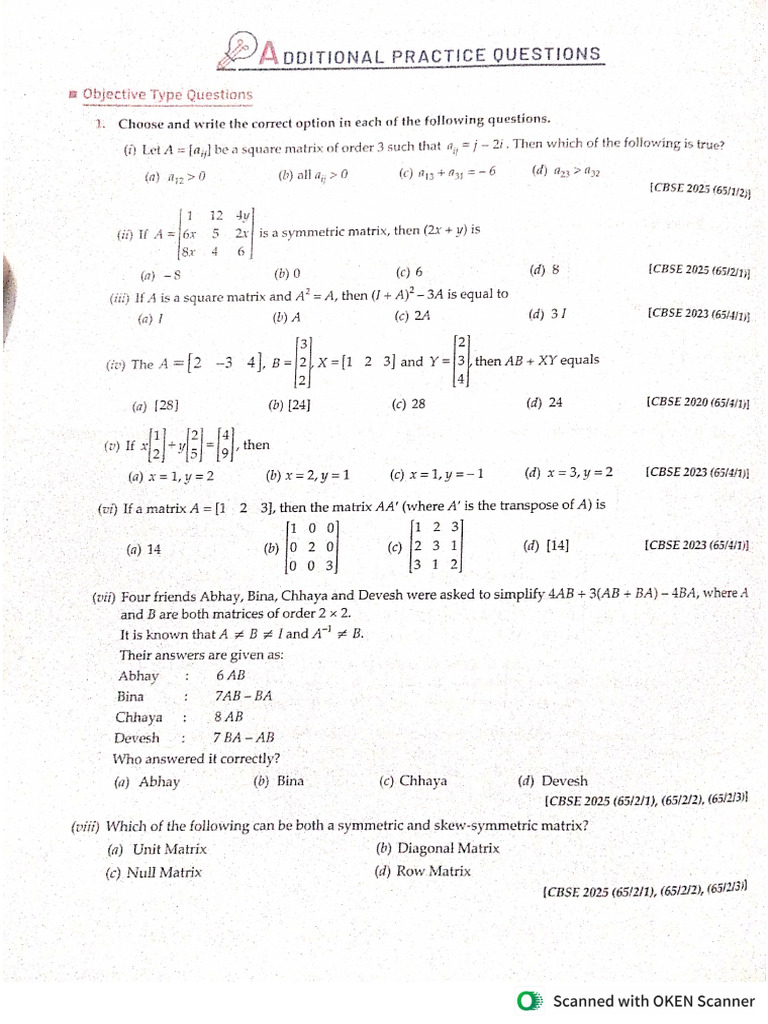 Practice Set of Chapter 3. | PDF