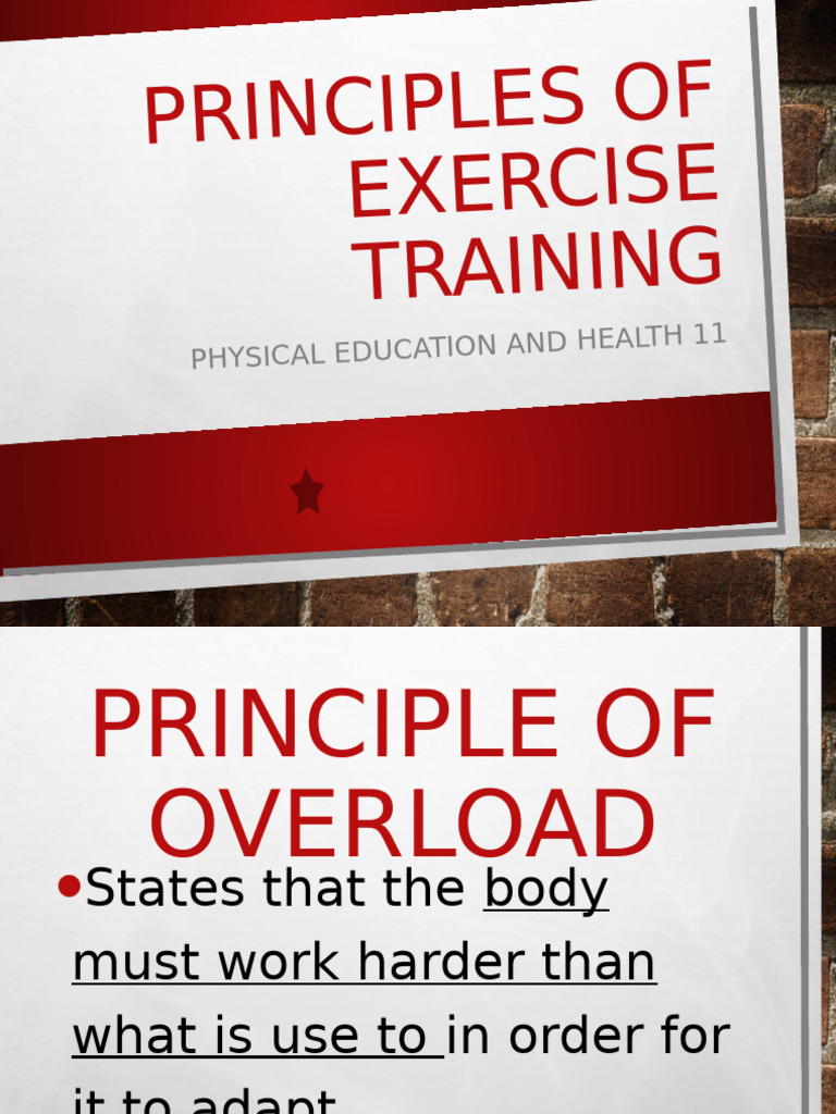 Principles of Exercise Training Guide | PDF | Physical Fitness