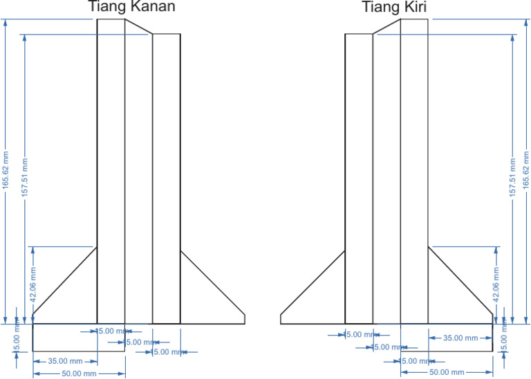 Dimensi Tiang Kanan dan Kiri | PDF