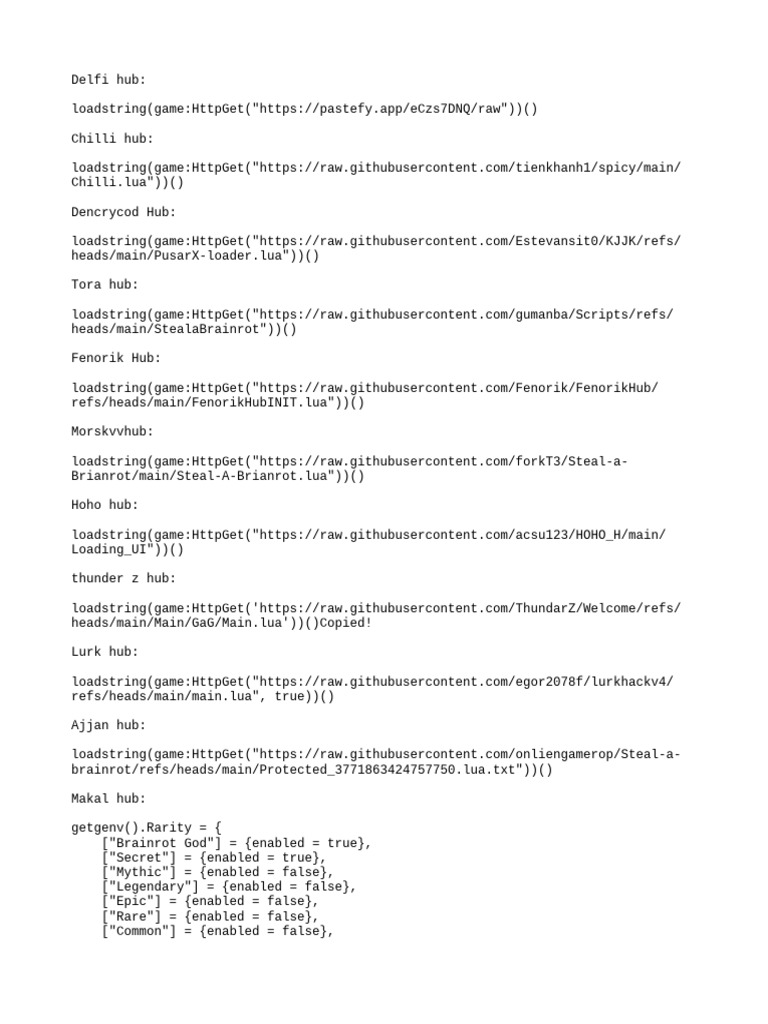 Chilli Hub Script for Roblox | PDF