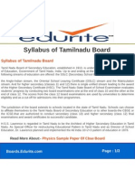 Syllabus of Tamilnadu Board
