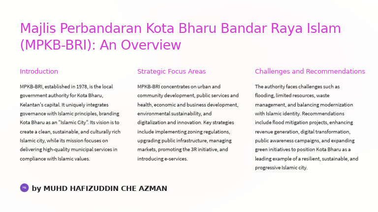 Overview of MPKB-BRI Initiatives | PDF