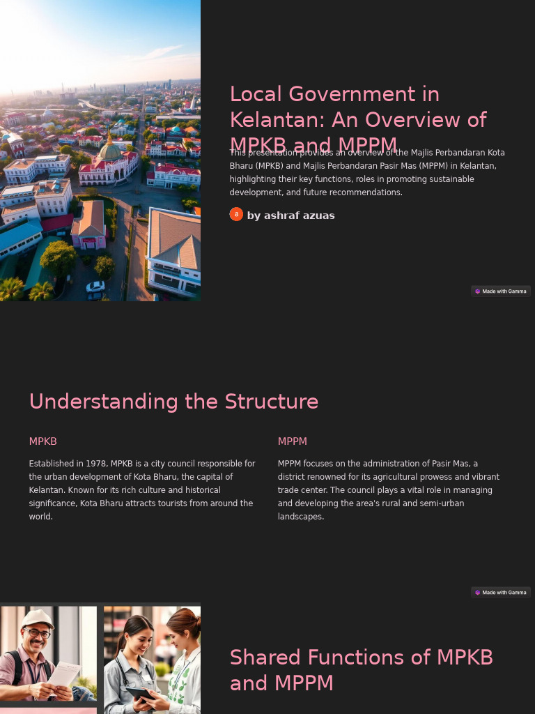 MPKB and MPPM: Sustainable Development in Kelantan | PDF | Economic ...