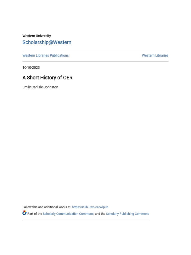 History of Open Educational Resources | PDF | Free Software