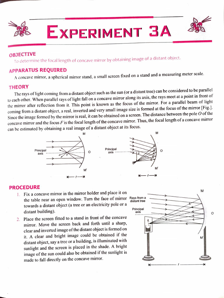 Class X Physics Practical 4 | PDF | Mirror | Glass Engineering And Science