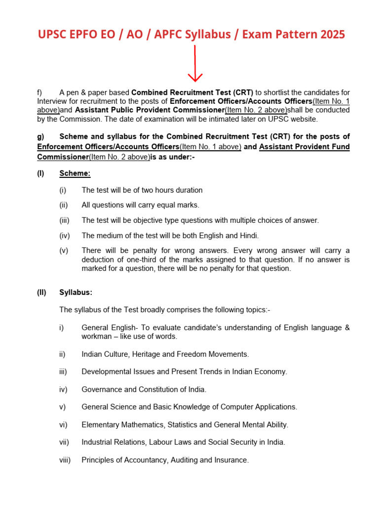 UPSC EPFO Recruitment Test 2025 Details | PDF | Debit Card | Payments