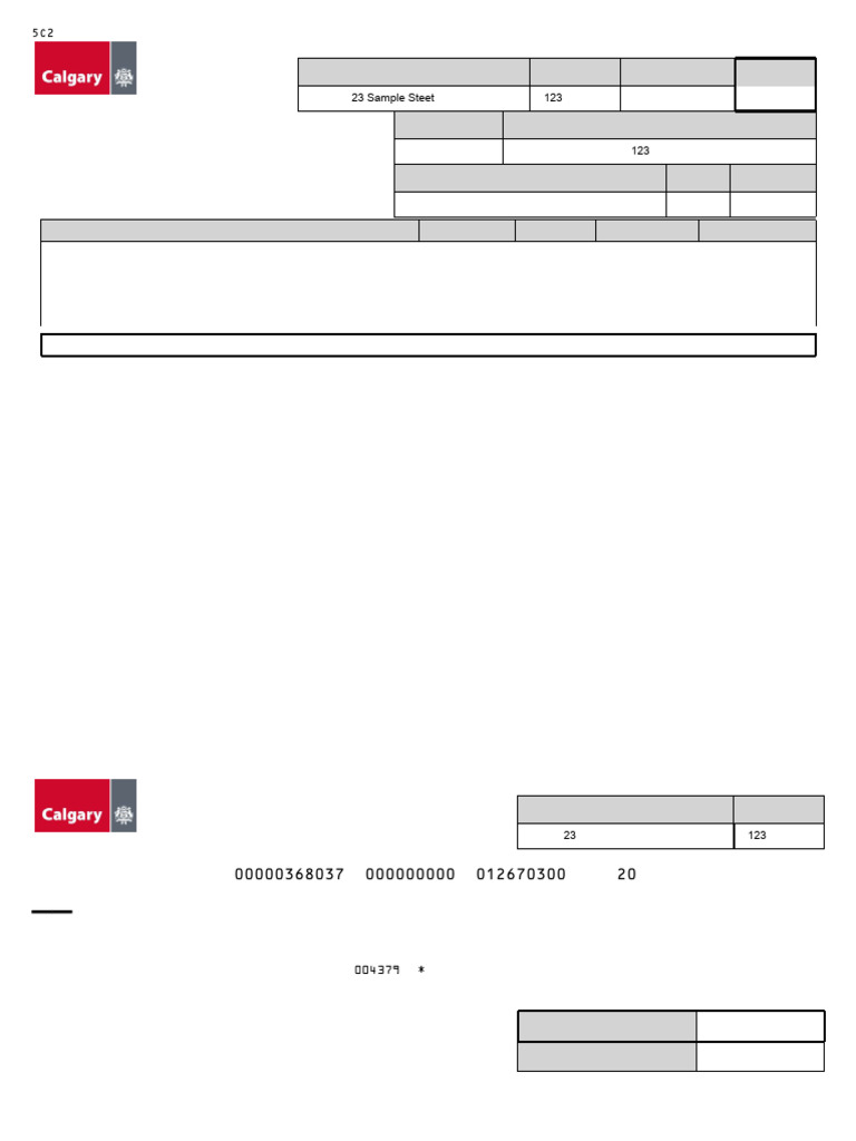 Calgary 2025 Property Tax Bill Sample | PDF | Taxes | Property Tax