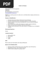 Cabin Crew Resume