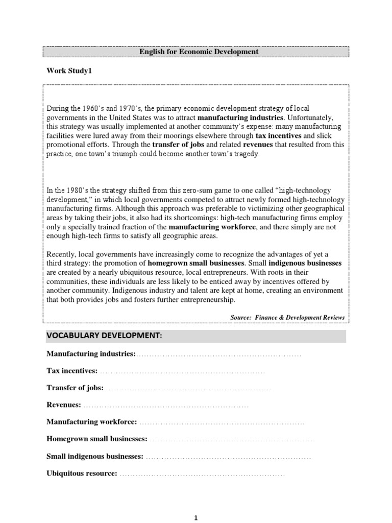 Strategies for Local Economic Growth | PDF | Entrepreneurship | Economics