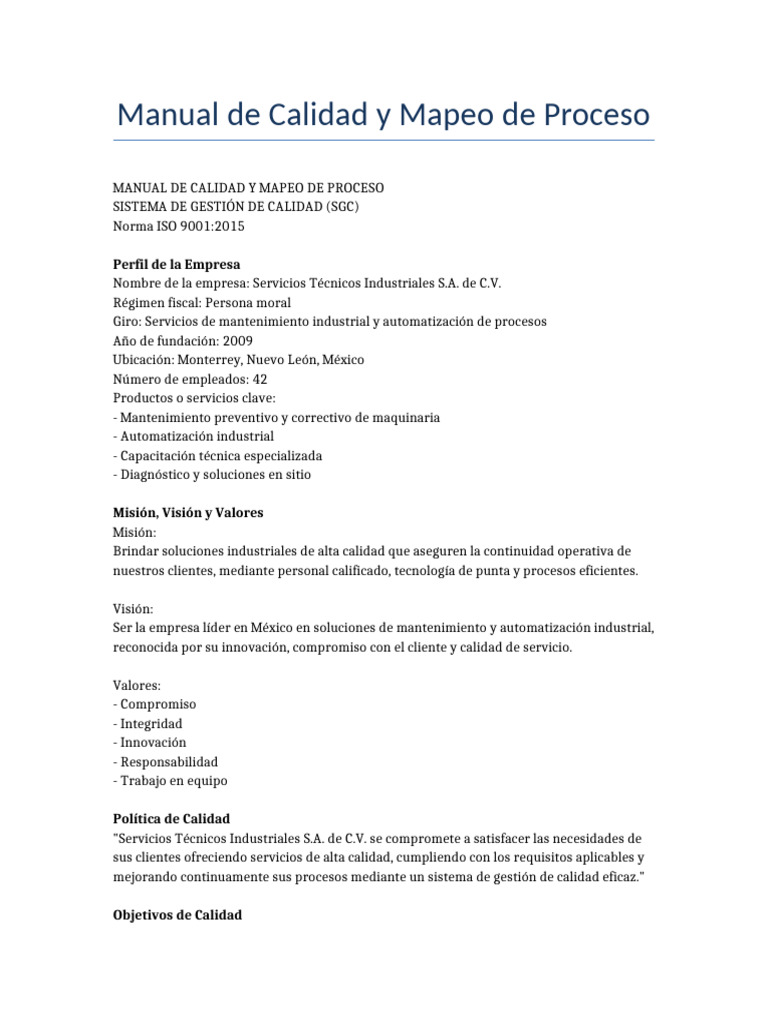 Manual Calidad SGC | PDF | Calidad (comercial) | Sistema de manejo de ...