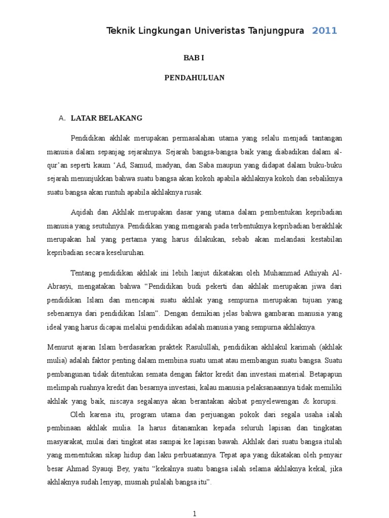 MAKALAH Akhlak Dan Kepribadian Islam