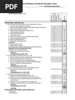 Performance Appraisal System For Teachers - PAST