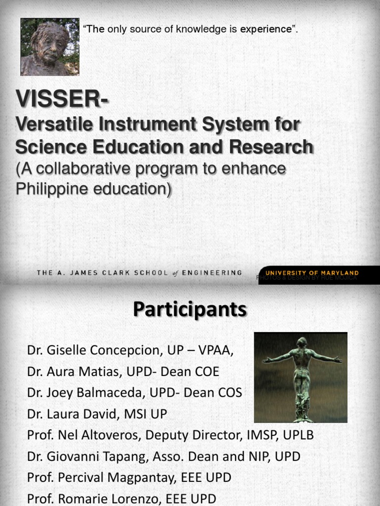 VISSER: Enhancing Science Education in PH | PDF | Signal (Electrical ...