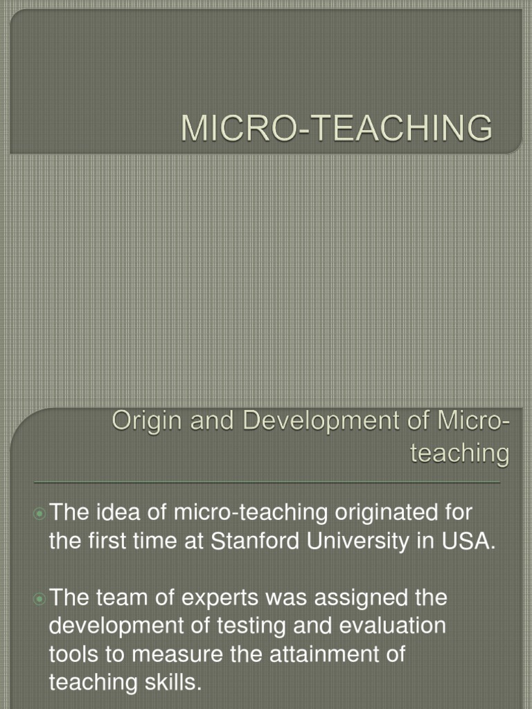 Micro Teaching 1 | PDF | Lesson Plan | Teachers