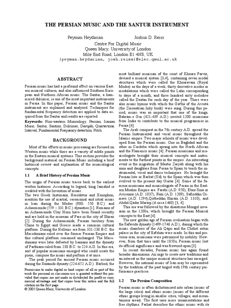 PersianMusic_andtheSanturInstrument_Heydarian_Reiss | Spectral Density