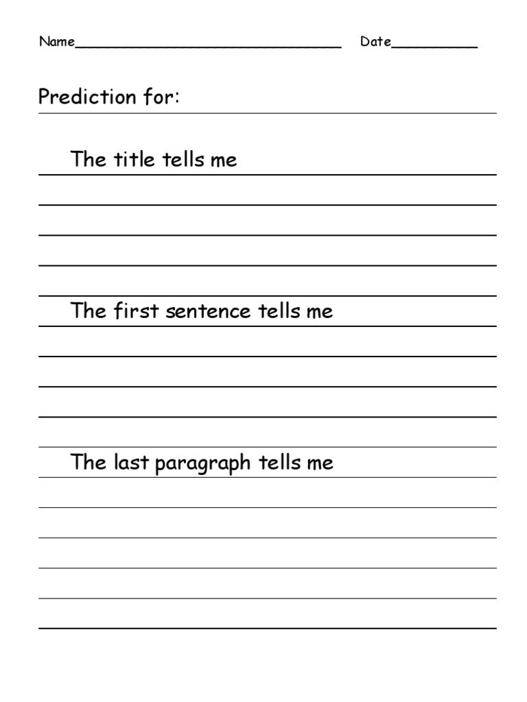 Prediction Sheet | PDF
