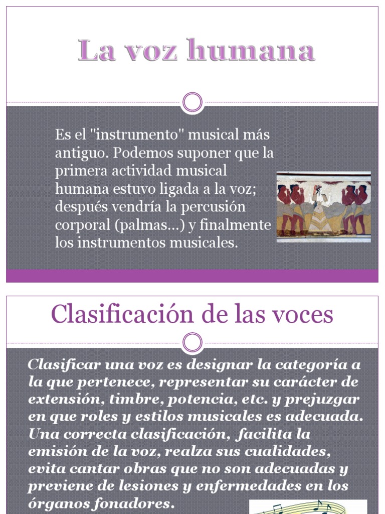 Clasificación y Características de la Voz Humana | PDF