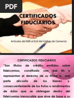 Certificado fiduciario de participacion y fideicomiso sus 