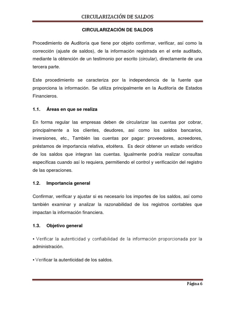 Circularizacion de Saldos