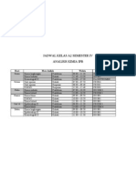 Jadwal Kelas A2 Semester IV